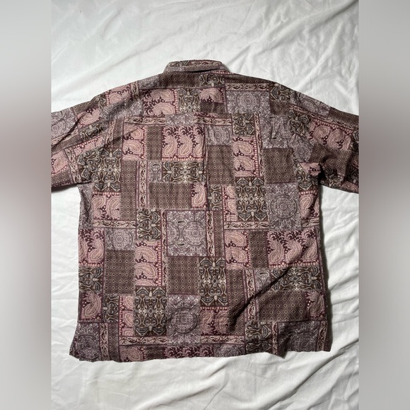 Tori Richard Hawaiian Floral Paisley button down short sleeve shirt men’s Sz L - Picture 2 of 5